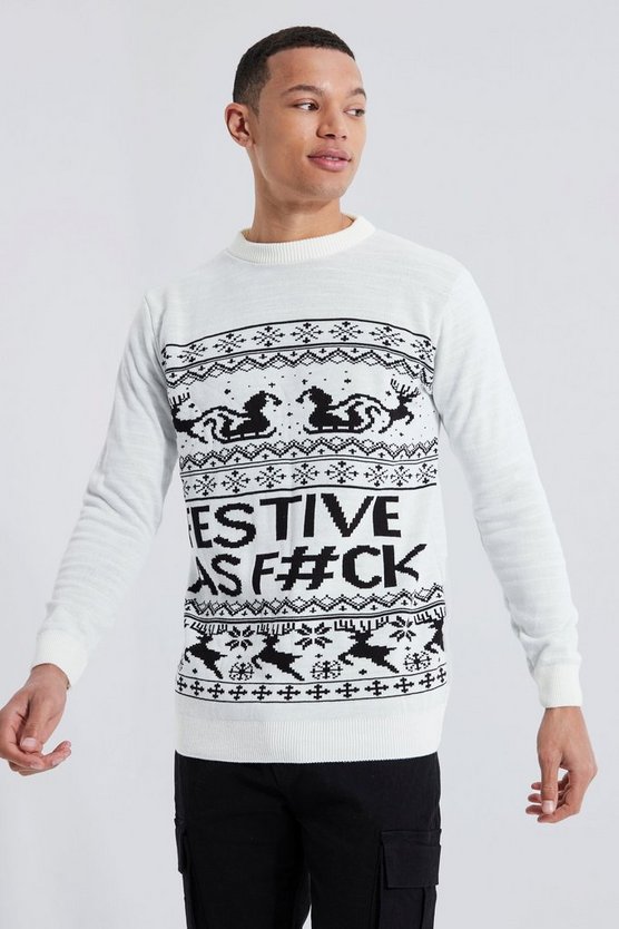 Tall Weihnachtspullover mit Festive Slogan