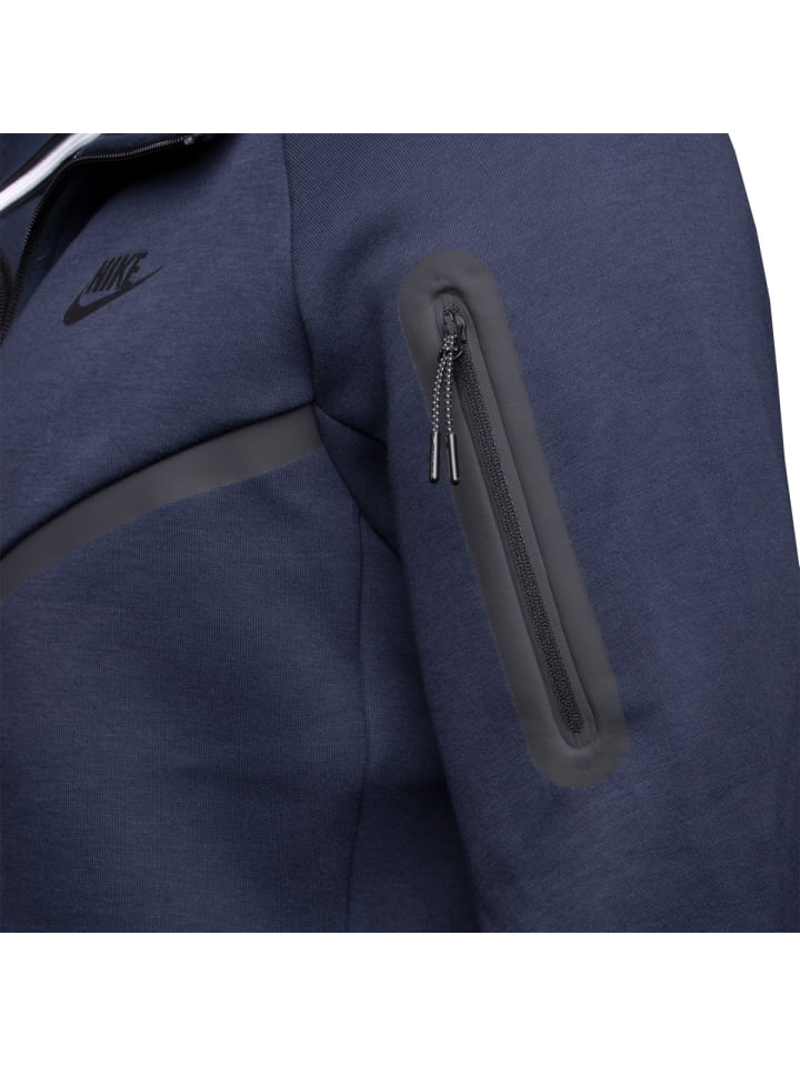 Nike Fleecejacke Tech Fleece Full-Zip Windrunner Hoodie in dunkelblau günstig kaufen