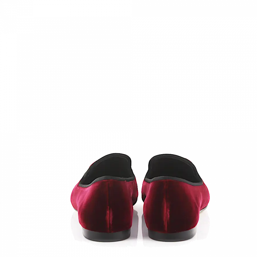 Giuseppe Zanotti - Mokassins Slipper Giuseppe Samt bordeaux - rot