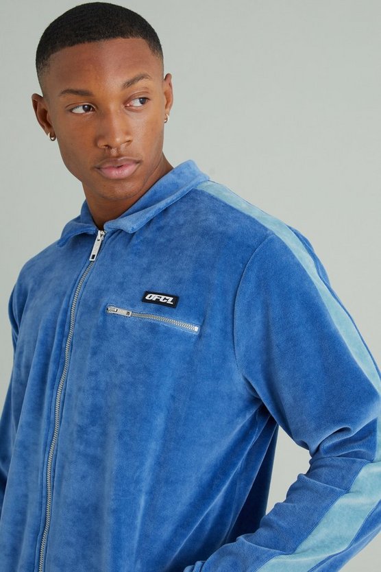 Velour Harrington-Jacke
