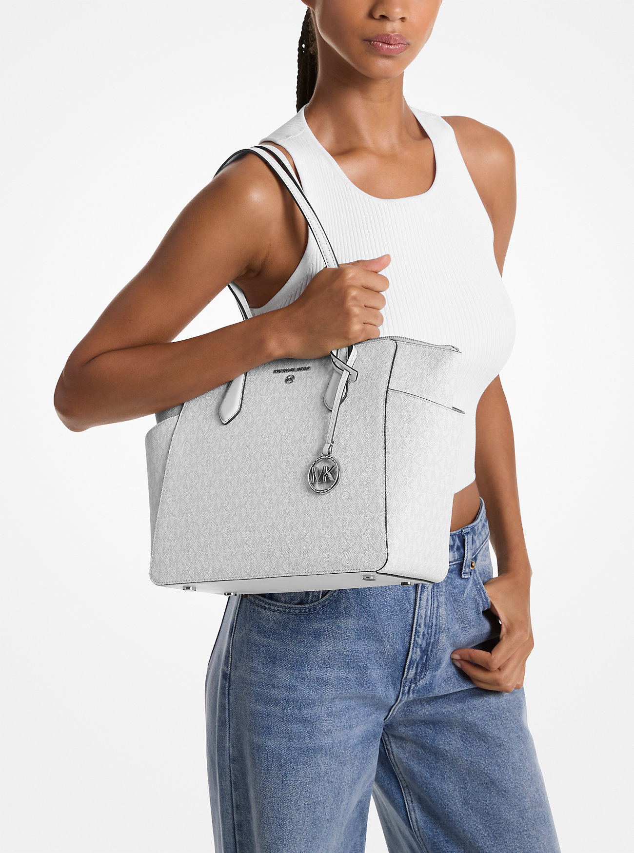 Marilyn Medium Signature Logo Tote Bag - OPT/ALLUM