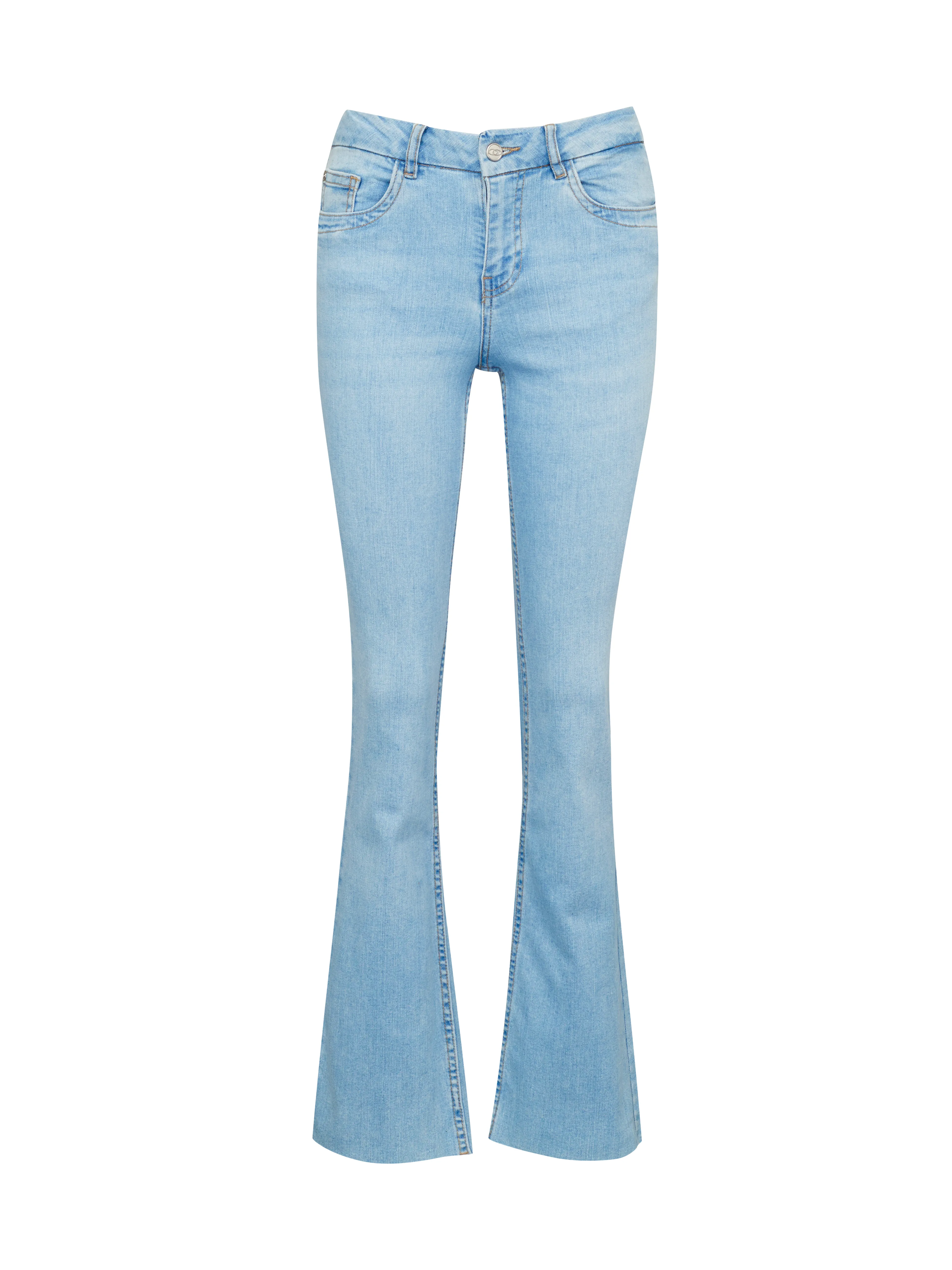 Hellblaue Damen-Bootcut-Jeans ORSAY