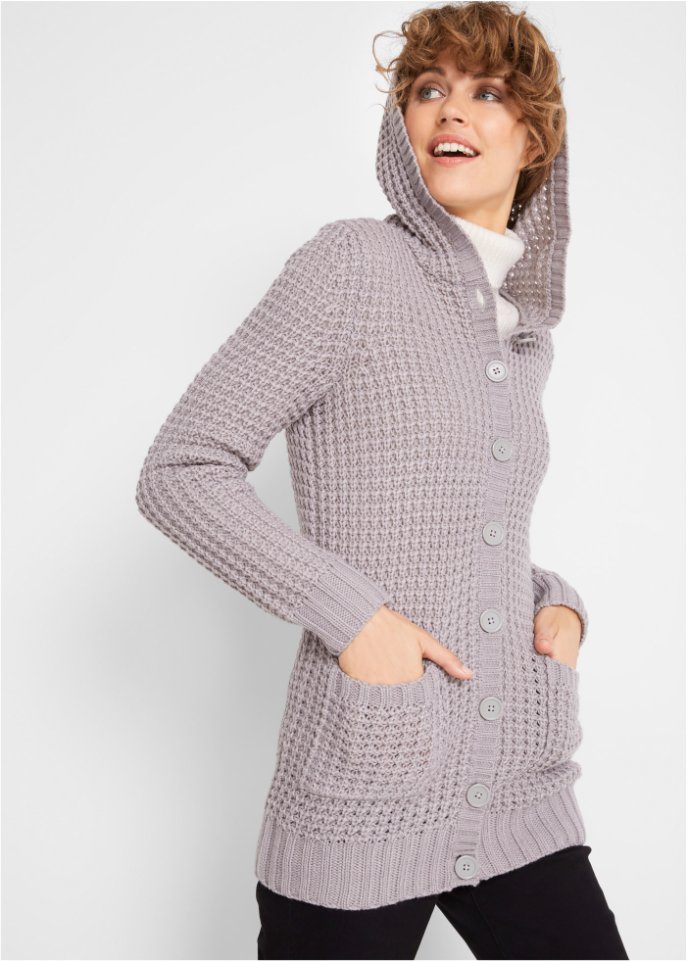 Strickjacke mit Kapuze
