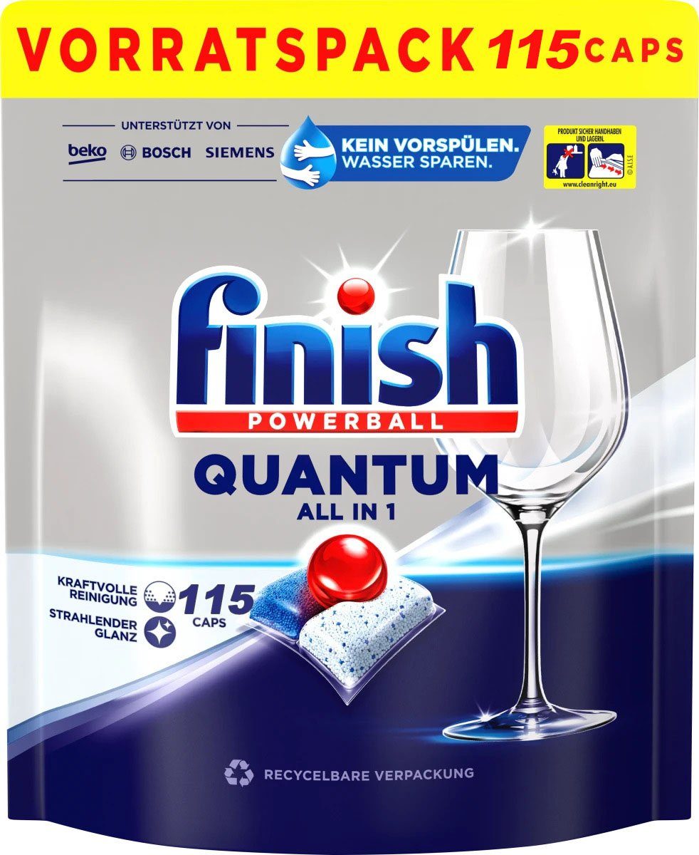 FINISH Quantum Powerball ALL IN 1 Spülmaschinentabs (115 Caps, [115-St)