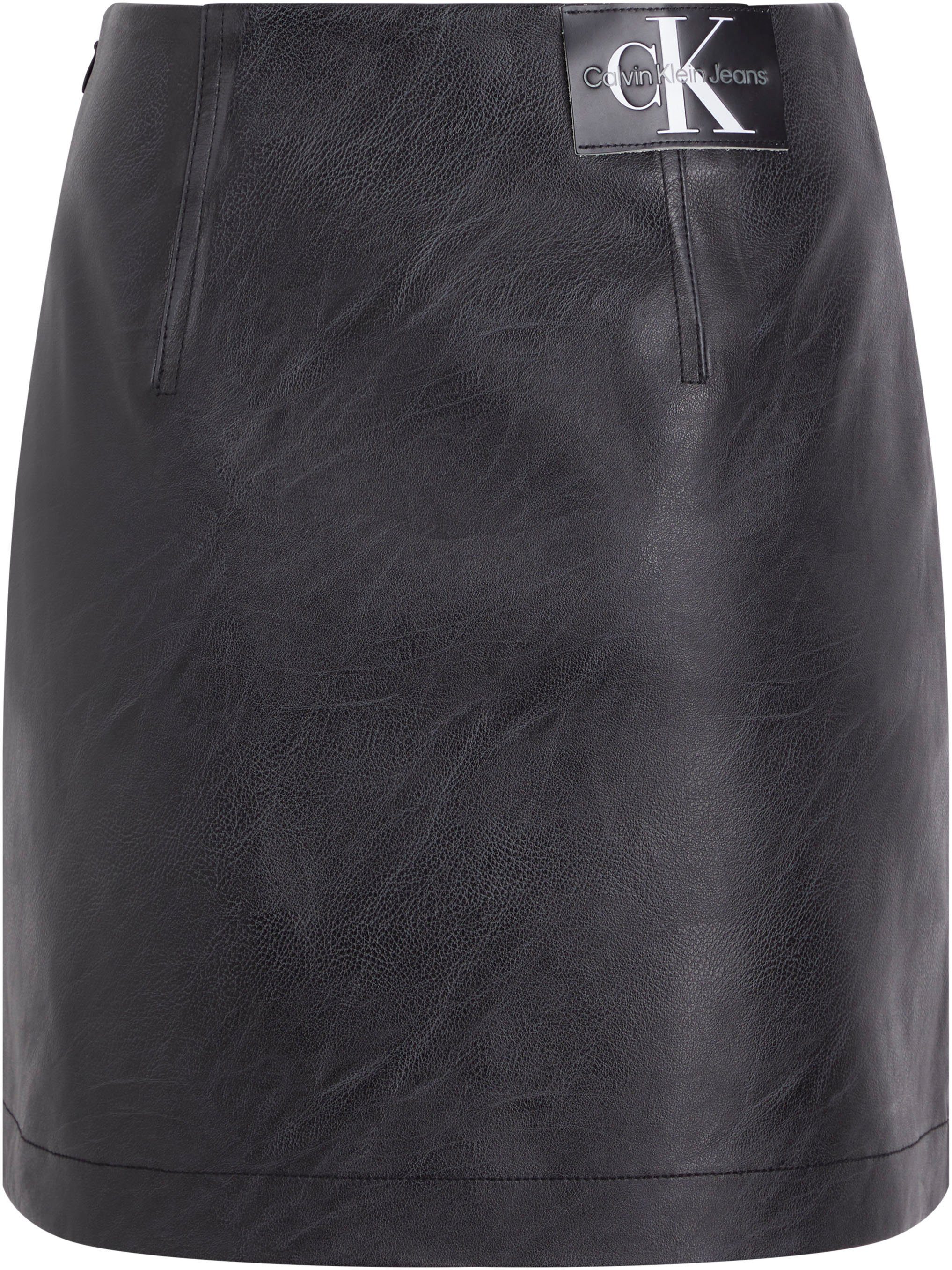Calvin Klein Jeans Lederimitatrock FAUX LEATHER SKIRT