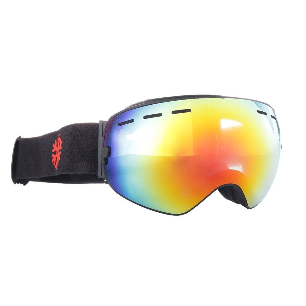 IVOL schwarz Rotes Spiegelglas Skibrille