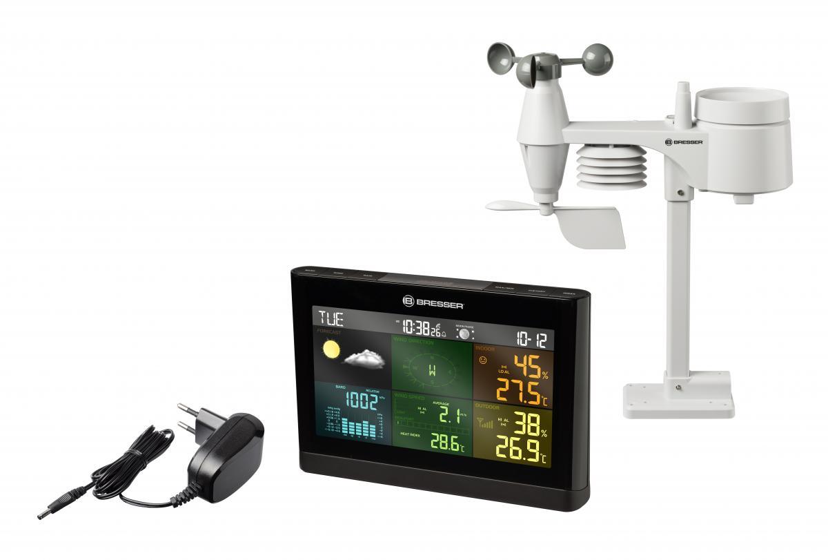 Bresser 5-in-1 Comfort Wetter Center mit Farbdisplay