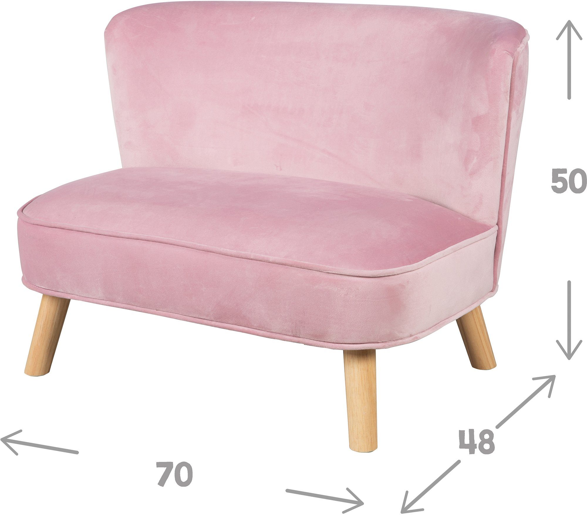roba® Sofa Lil Sofa, mit Holzfüßen
