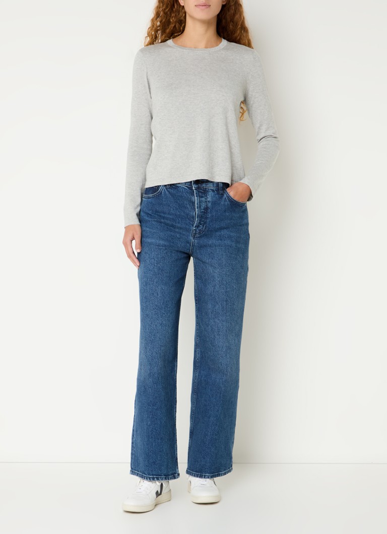 Rails long sleeve in cashmere blend with round neck