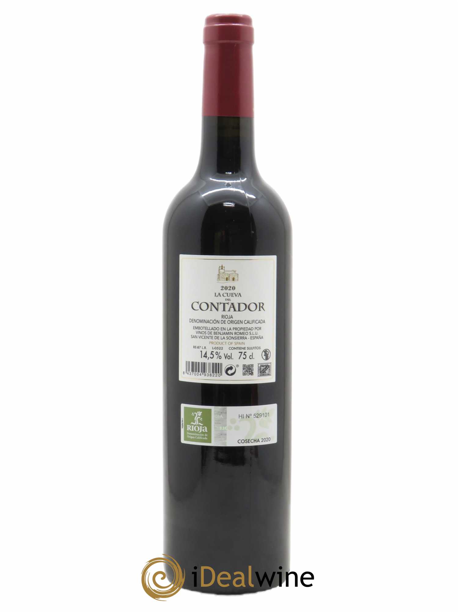 Rioja DOCa Bodega Contador DOCa La Cueva del Contador Benjamin Romeo  2020 - Lot de 1 Bouteille