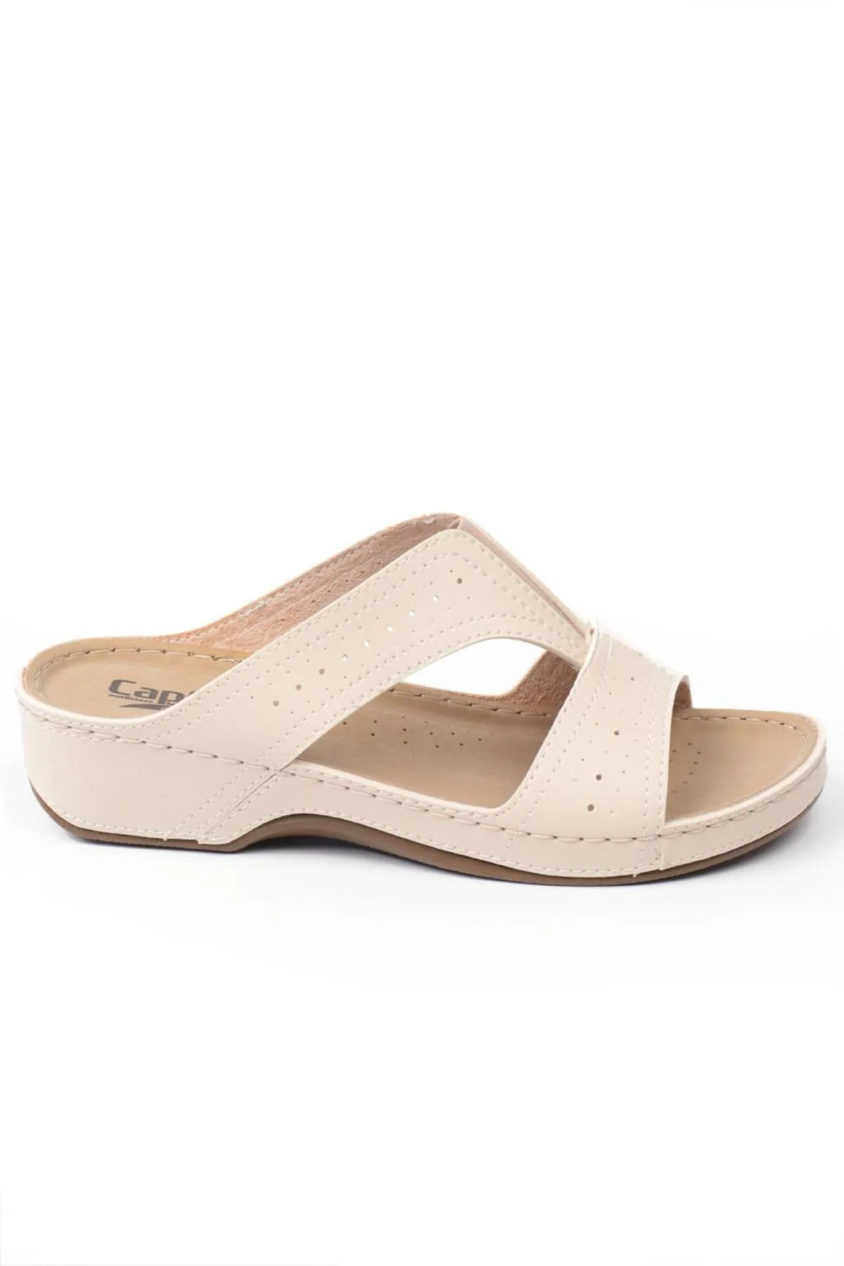 Capone Outfitters  Capone Z0426 Anatomische Komfort-Hausschuhe für Damen in Beige