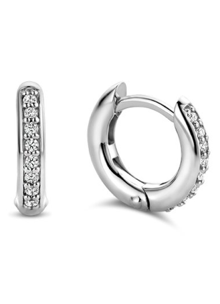 TI SENTO - Milano Silver hoop earrings with zirconia 7811ZI
