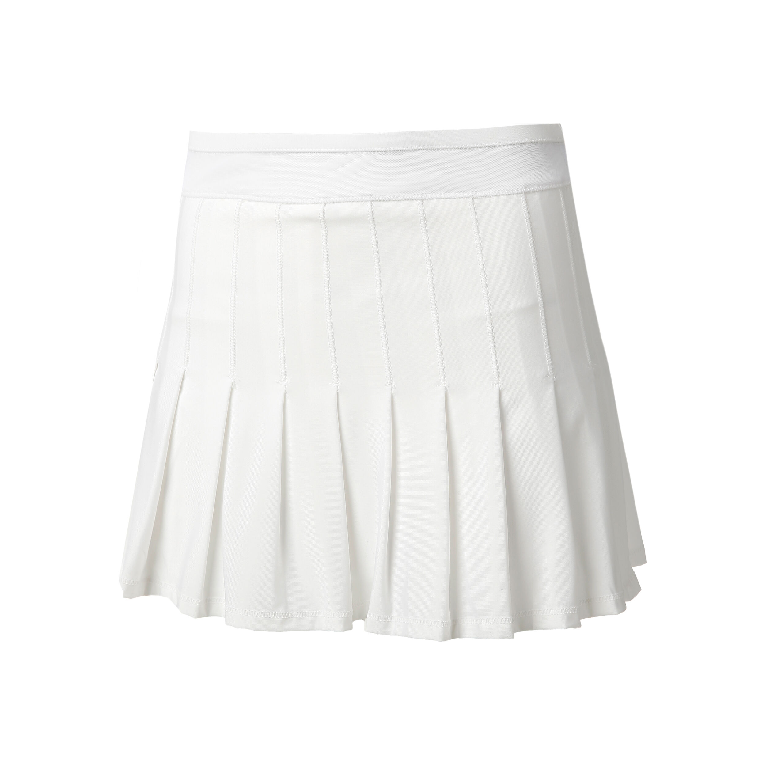 Long Retro Pleated Rock Damen - Weiß