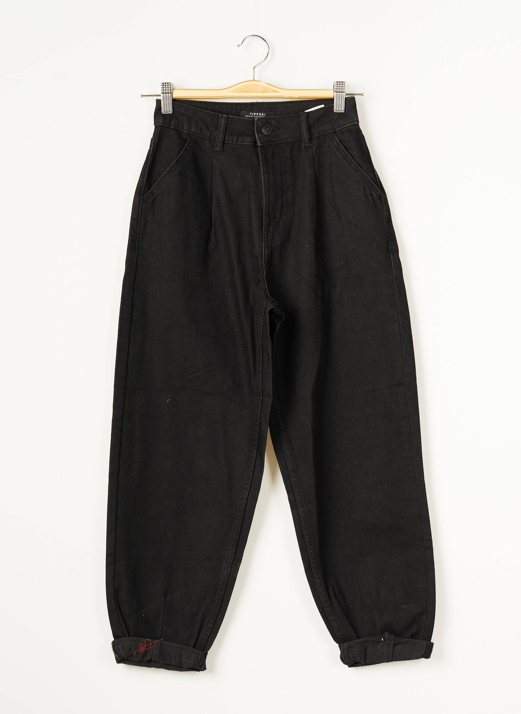 Tiffosi Jeans Coupe Large Femme couleur noir
