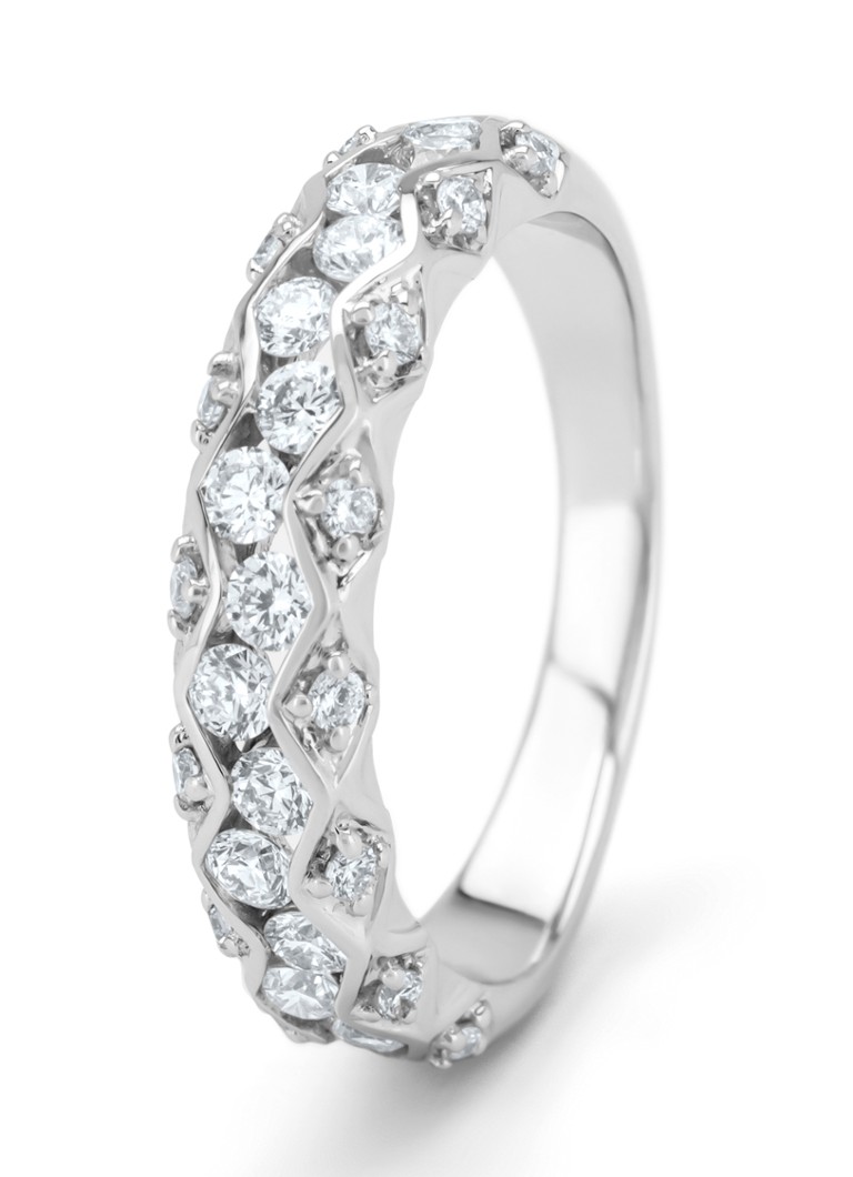 Anello Diamond Point in oro bianco, diamante da 0,73 ct, Majestic