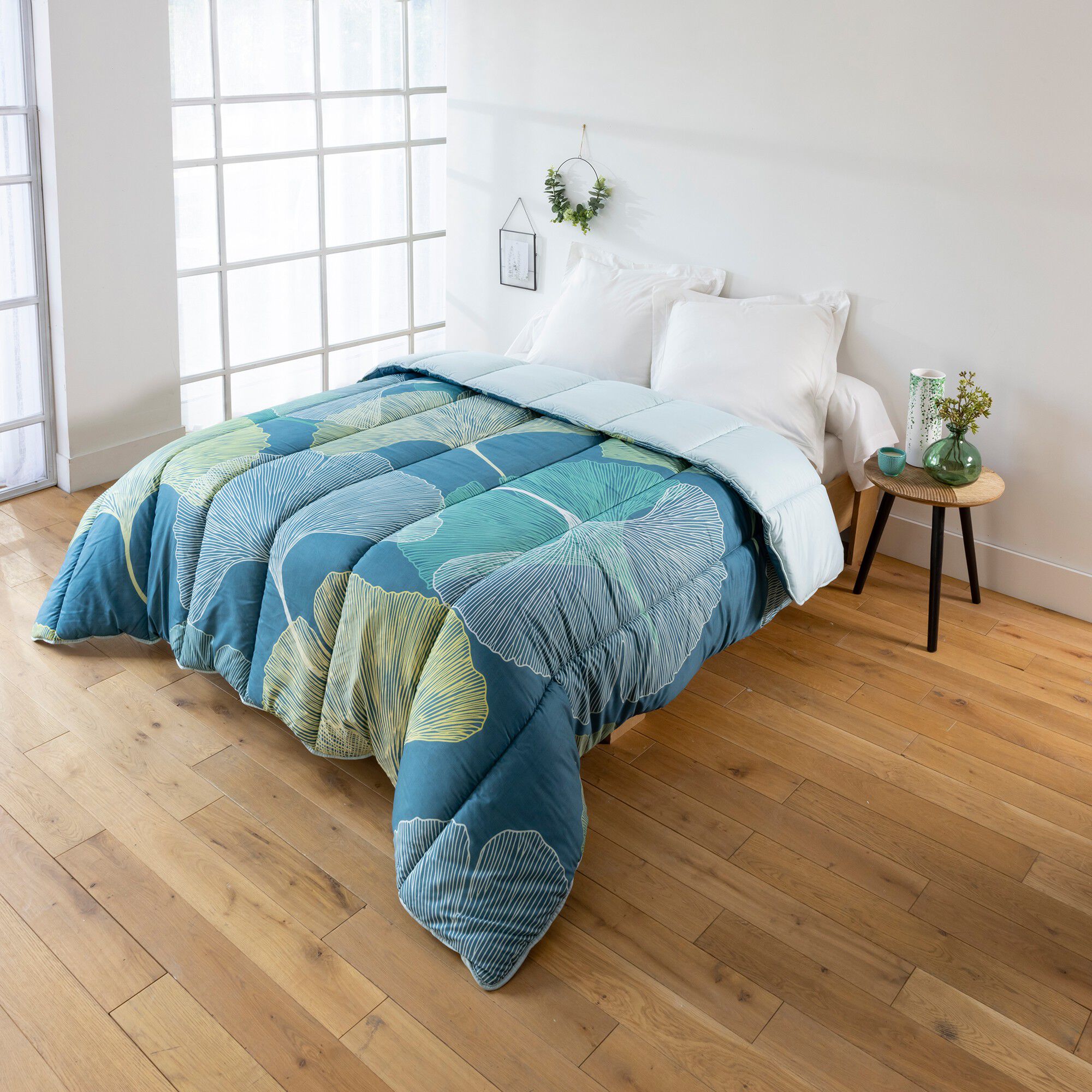 Couette polyester imprimée Gingko
