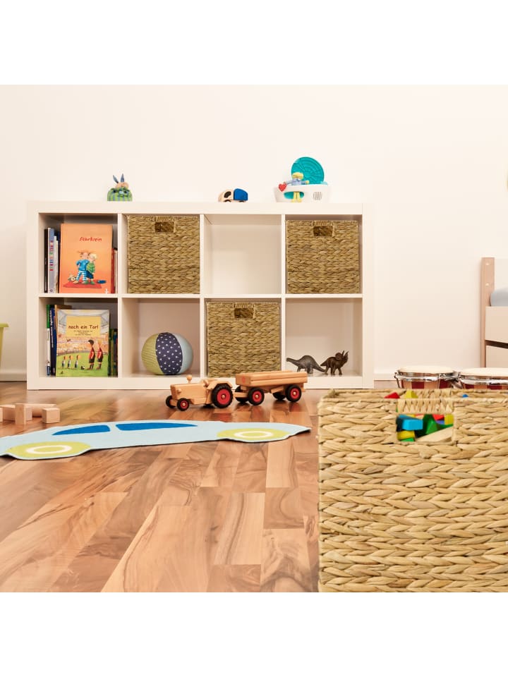 relaxdays 4 x Aufbewahrungskorb in Natur - (B)30 x (H)30 x (T)30 cm günstig kaufen onesize