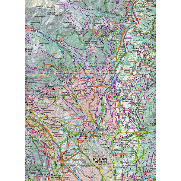 KuF Italien Outdoorkarte 02 Meran und Umgebung 1 : 35.000 - Wanderkarte