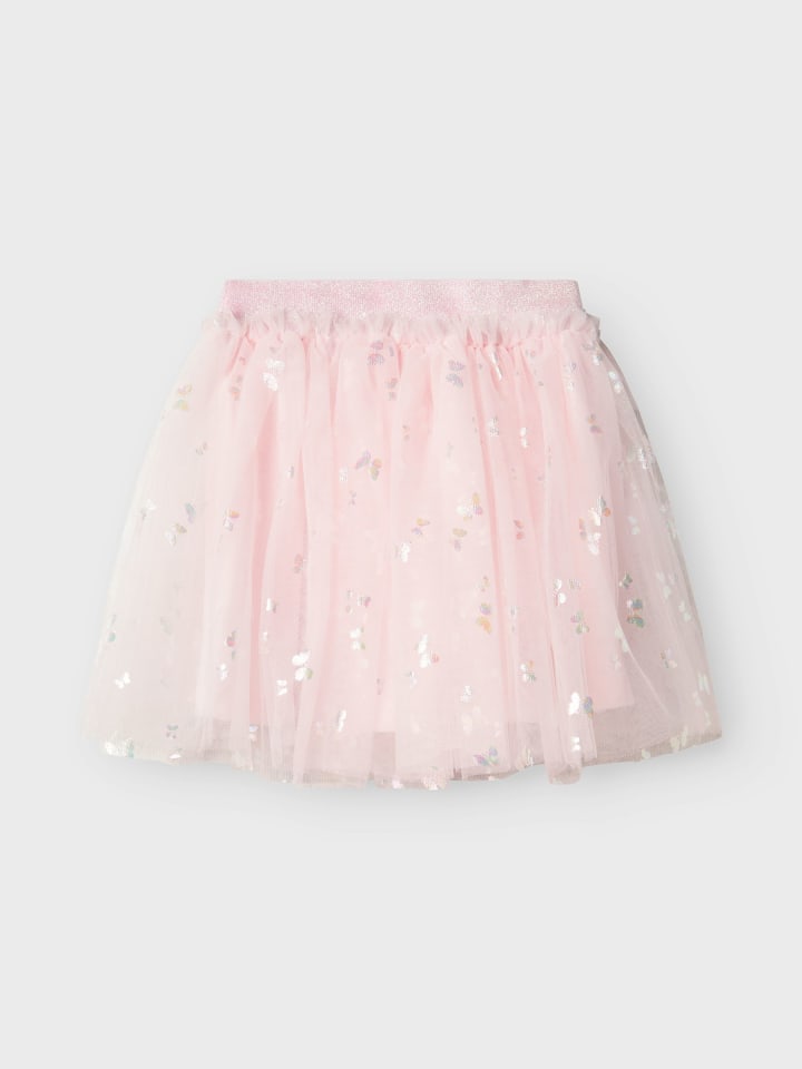 name it Glänzender Tüllrock mit elastischem Bund und Glitzer in Rosa günstig kaufen 92