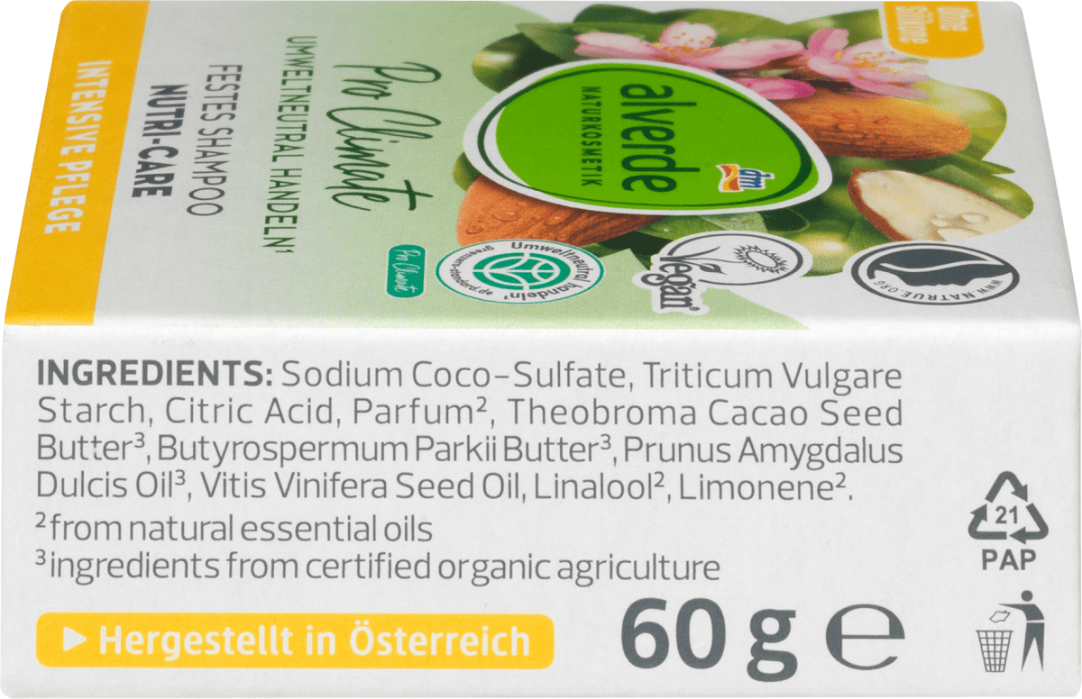 Festes Shampoo Nutri-Care, 60 g