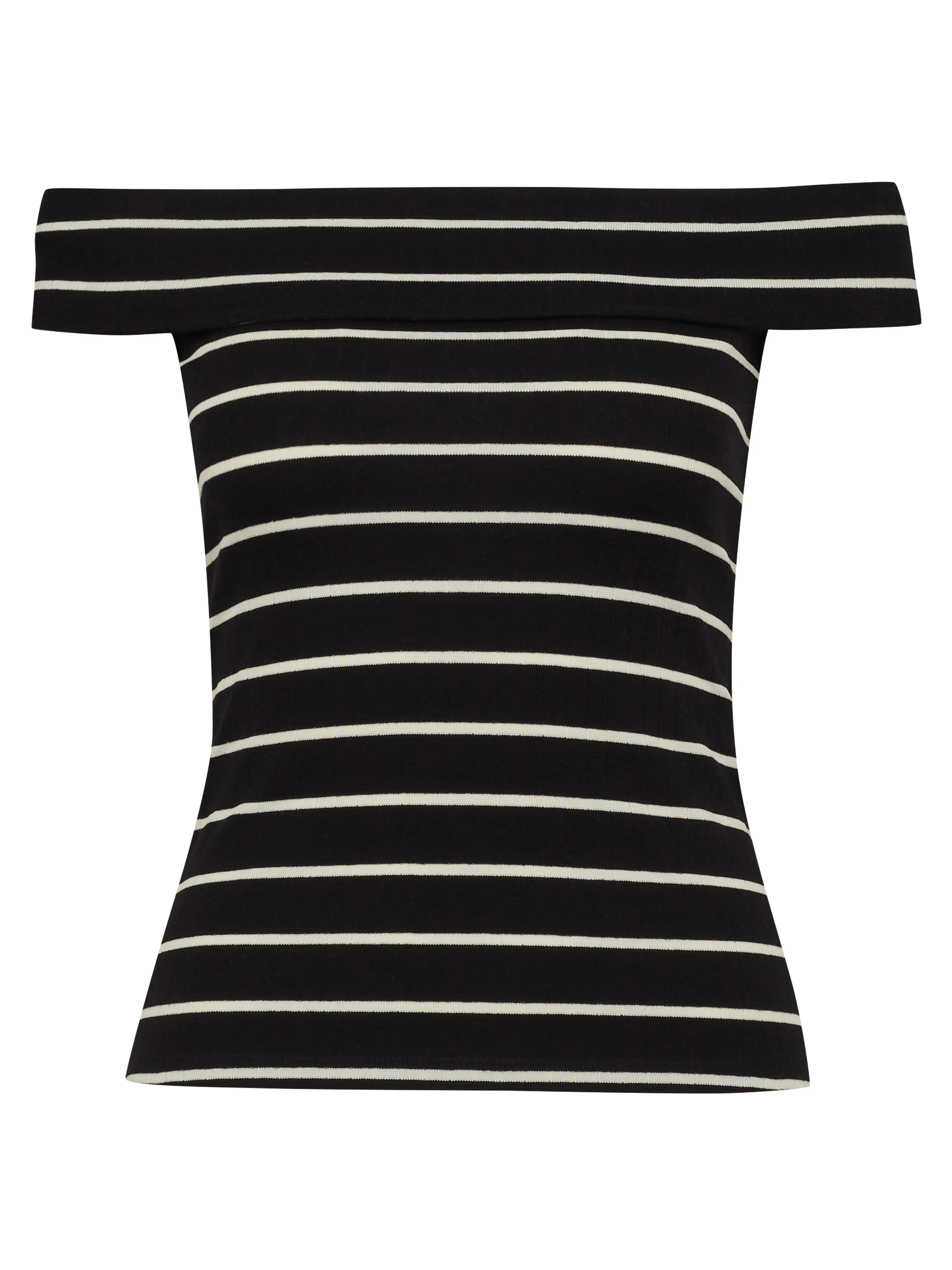 Schwarz-weißes Damen-Kurzarm-T-Shirt ORSAY