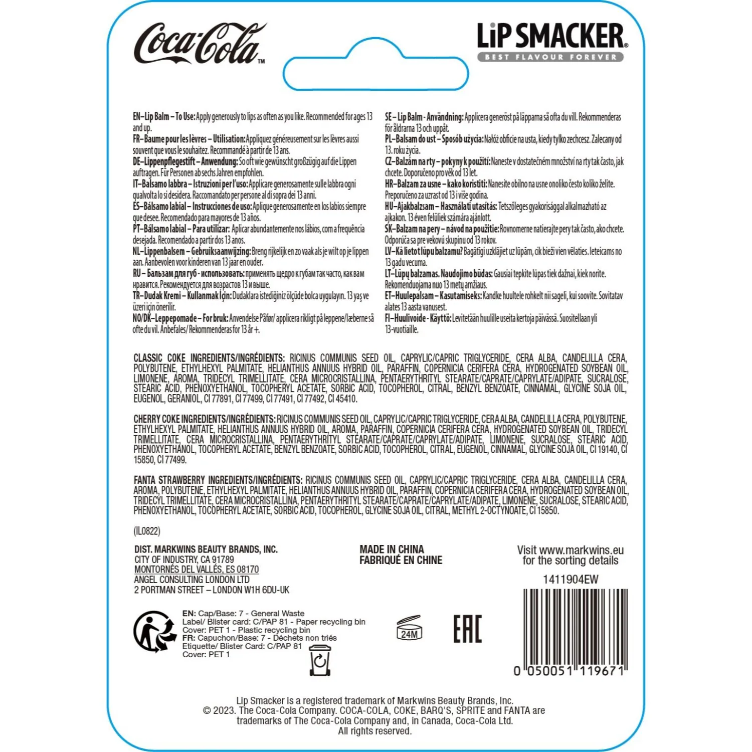 Lip Smacker Coca-Cola Bottle Cap, balsam do ust Trio