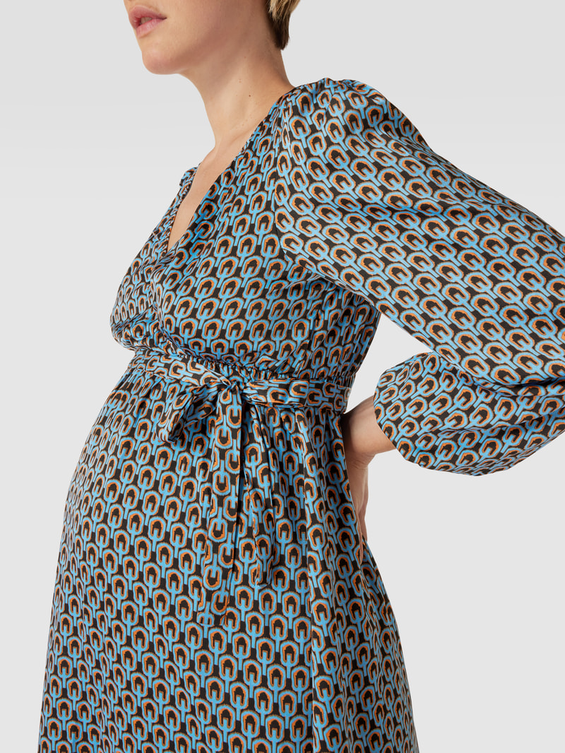 Umstands-Kleid in Wickel-Optik Modell 'Tess' in bleu