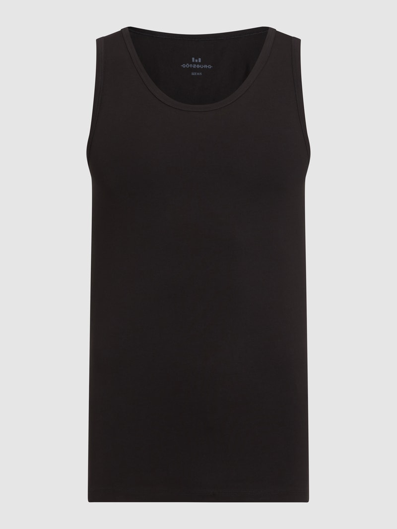 Tanktop mit Rundhalsausschnitt Modell 'COMFORTCOTTON' in schwarz