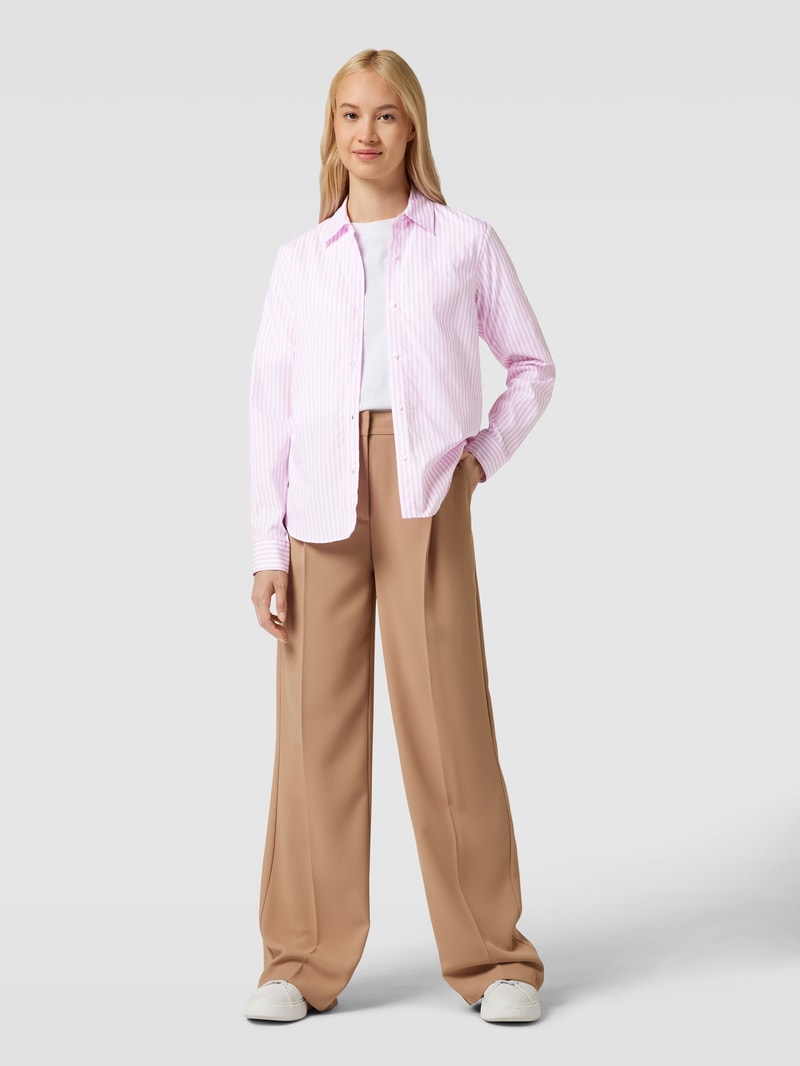 Hemdbluse mit Streifenmuster Modell 'THE ESSENTIAL' in rosa