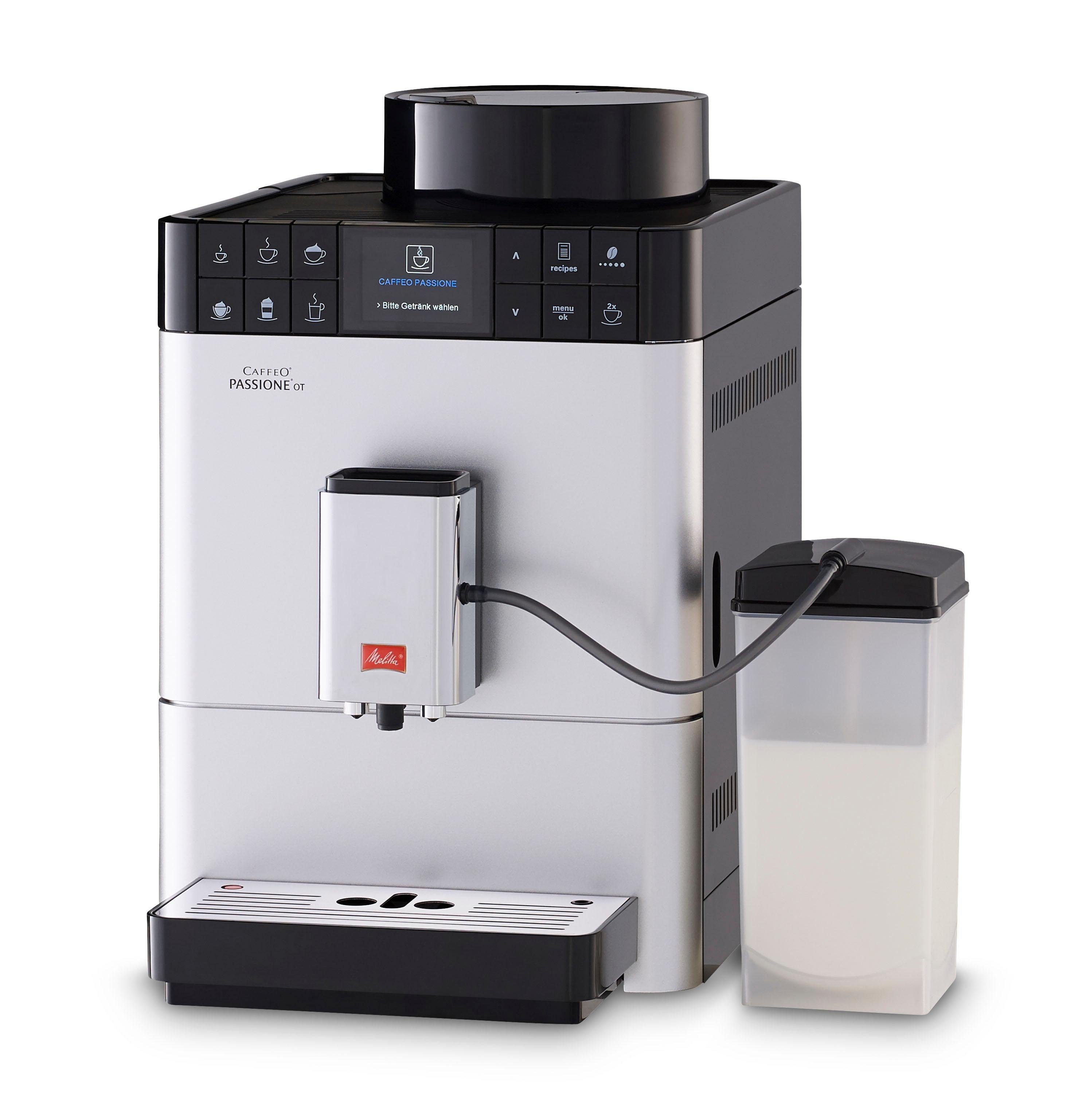 Melitta Kaffeevollautomat Passione® One Touch F53/1-101, silber, One Touch Funktion, tassengenau frisch gemahlene Bohnen