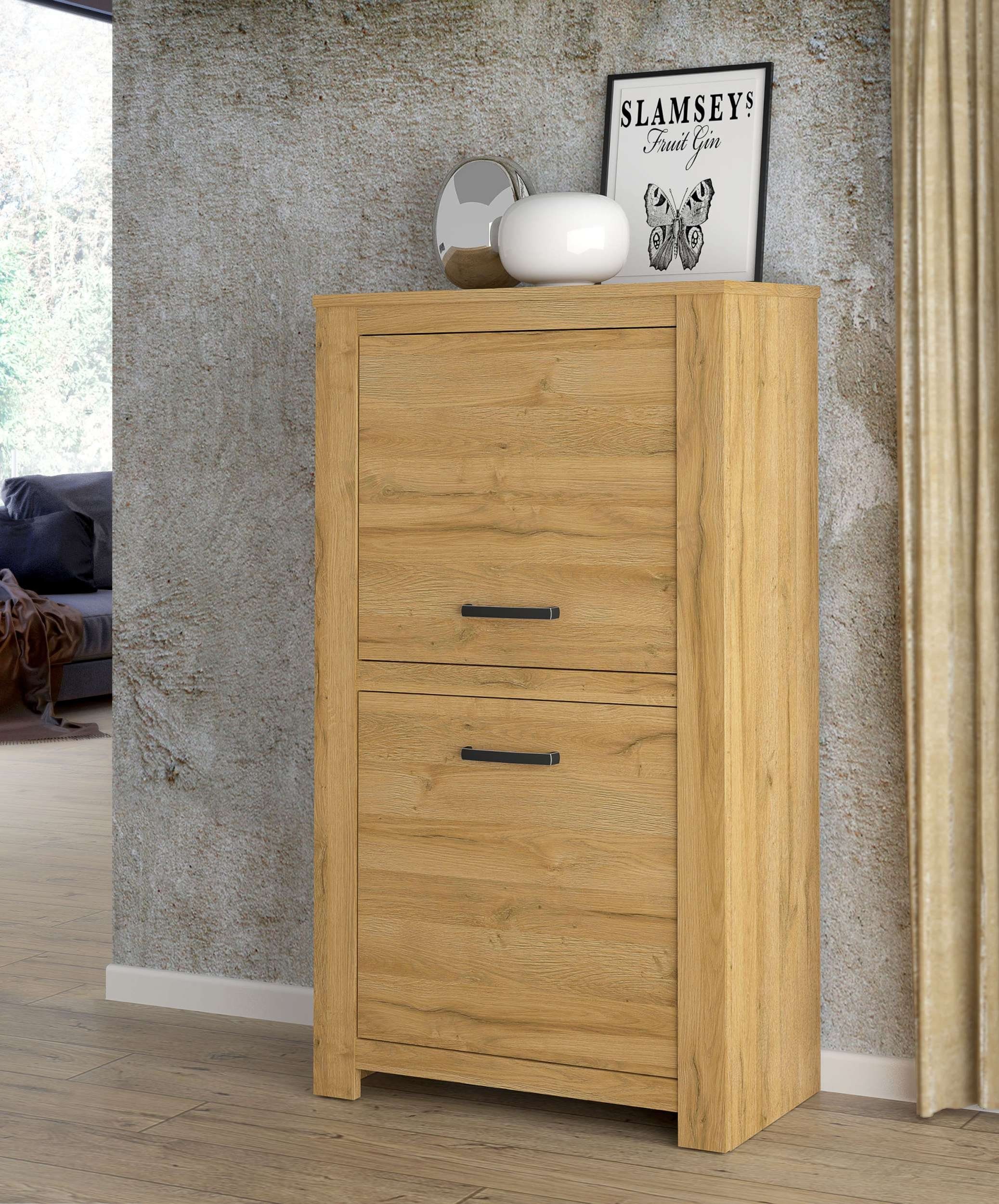 Stylefy Highboard Hanna (Highboard, Schrank), mit viel Stauraum, 2-türig, aus Holzwerkstoff, stehend