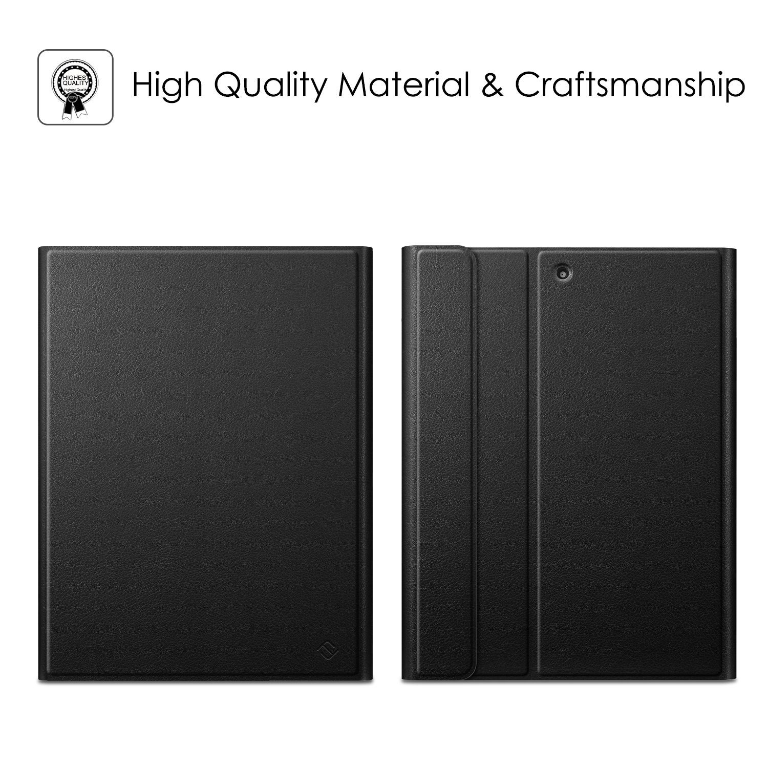Fintie Tablet-Hülle Tastatur Hülle für iPad 10.2 Zoll (9/ 8/ 7 Generation - 2021/2020/2019), Soft TPU Rückseite Gehäuse Schutzhülle mit Pencil Halter, magnetisch Abnehmbarer Tastatur mit QWERTZ Layout