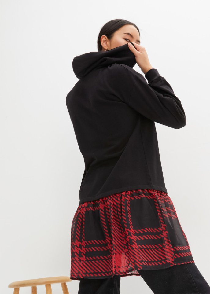 Sweatshirt mit Rockansatz