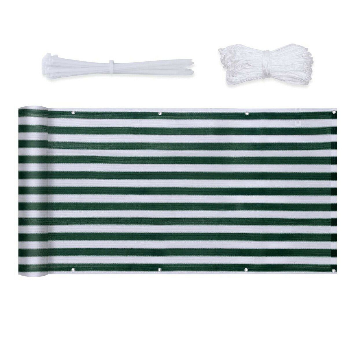 Sekey Balkonsichtschutz Balkonverkleidungen Sichtschutz Balkonbespannung Windschutz, aus HDPE Sonnenschutz, Wetterfest, Blickdicht für Balkon und Terrasse