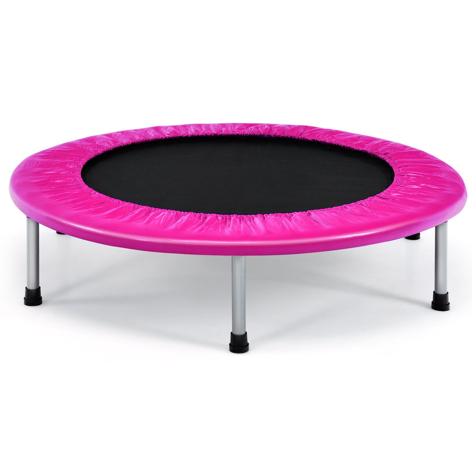 COSTWAY Fitnesstrampolin φ97cm Trampolin, bis 150kg belastbar