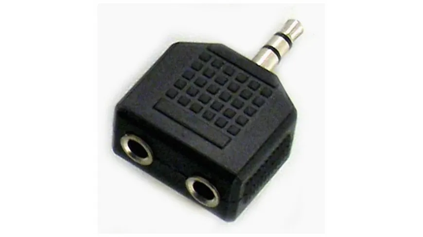 Hama Audio-Adapter, 3,5-mm-Klinken-St. - 2 x 3,5-mm-Klinken-Kupp., Stereo