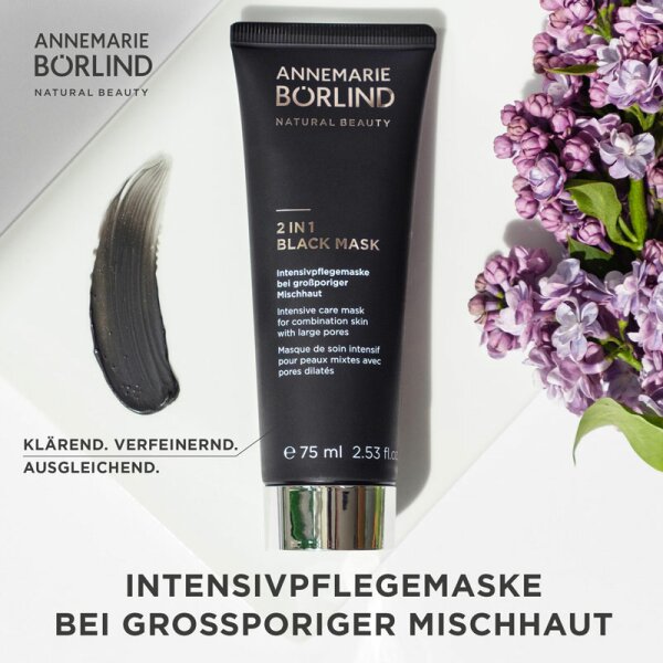 ANNEMARIE BÖRLIND 2 IN 1 BLACK MASK Gesichtsmaske