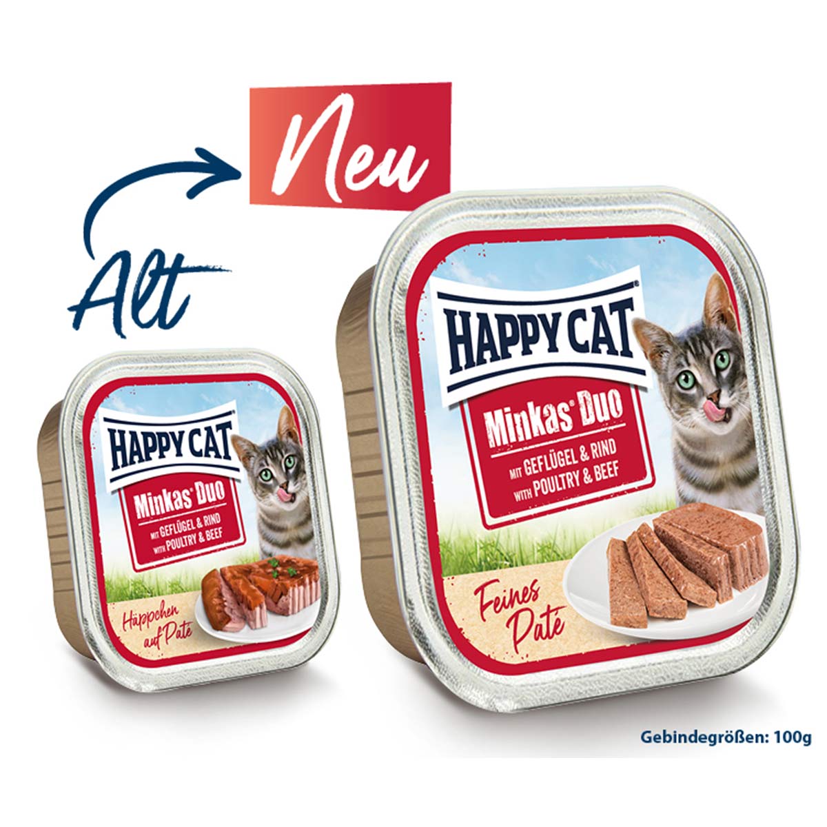 Happy Cat Minkas Duo Geflügel & Rind Paté kaufen bei ZooRoyal