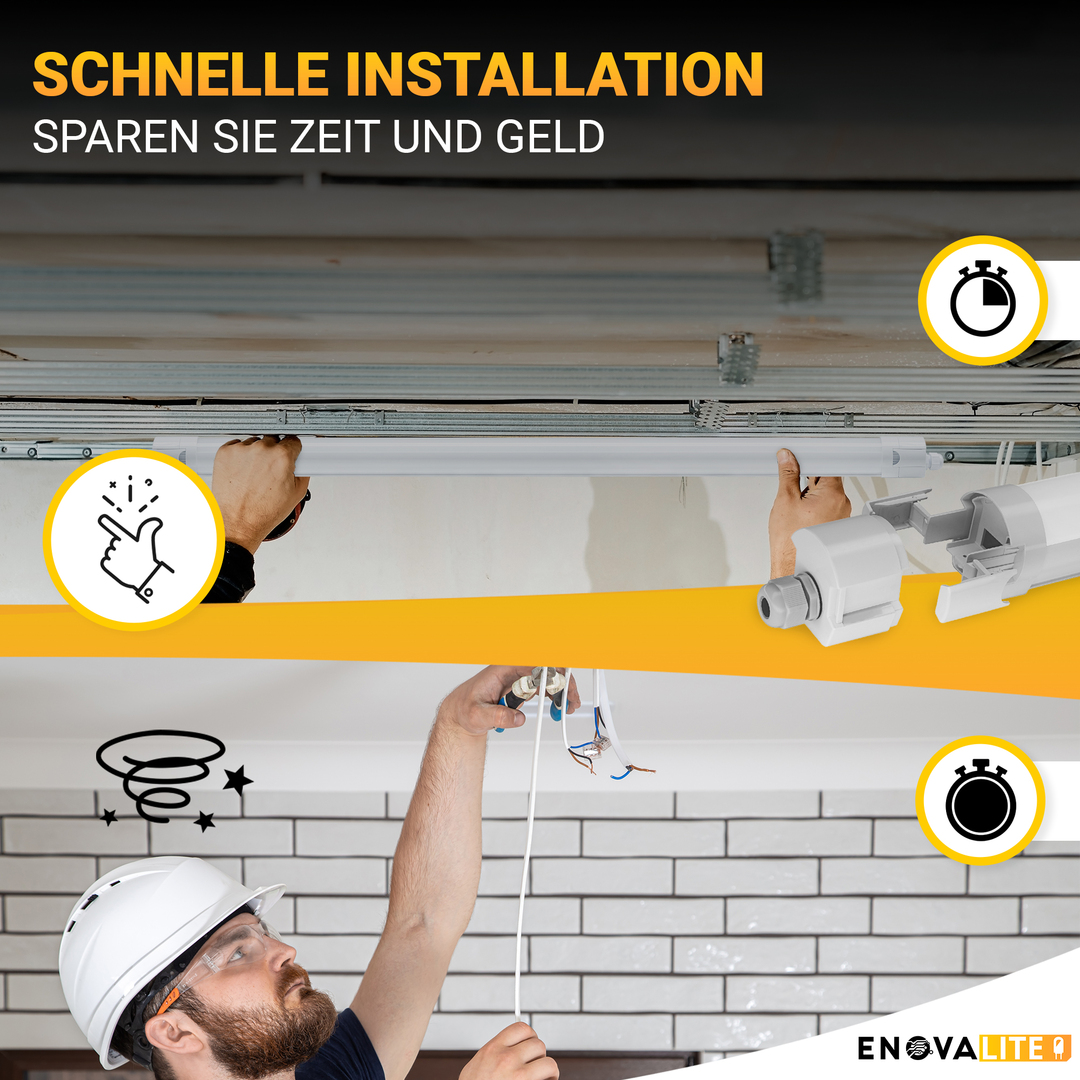 ENOVALITE LED Feuchtraumleuchte PRO, 150 cm