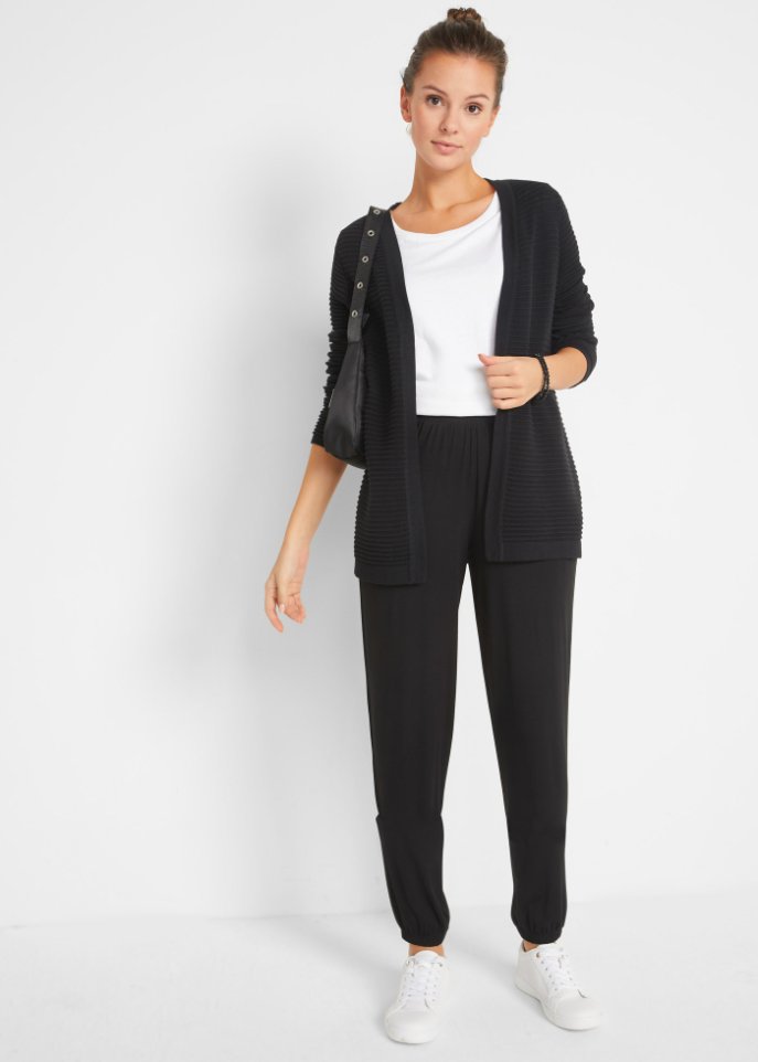 Leichte Jersey-Hose mit Bequembund und Gummizugsaum