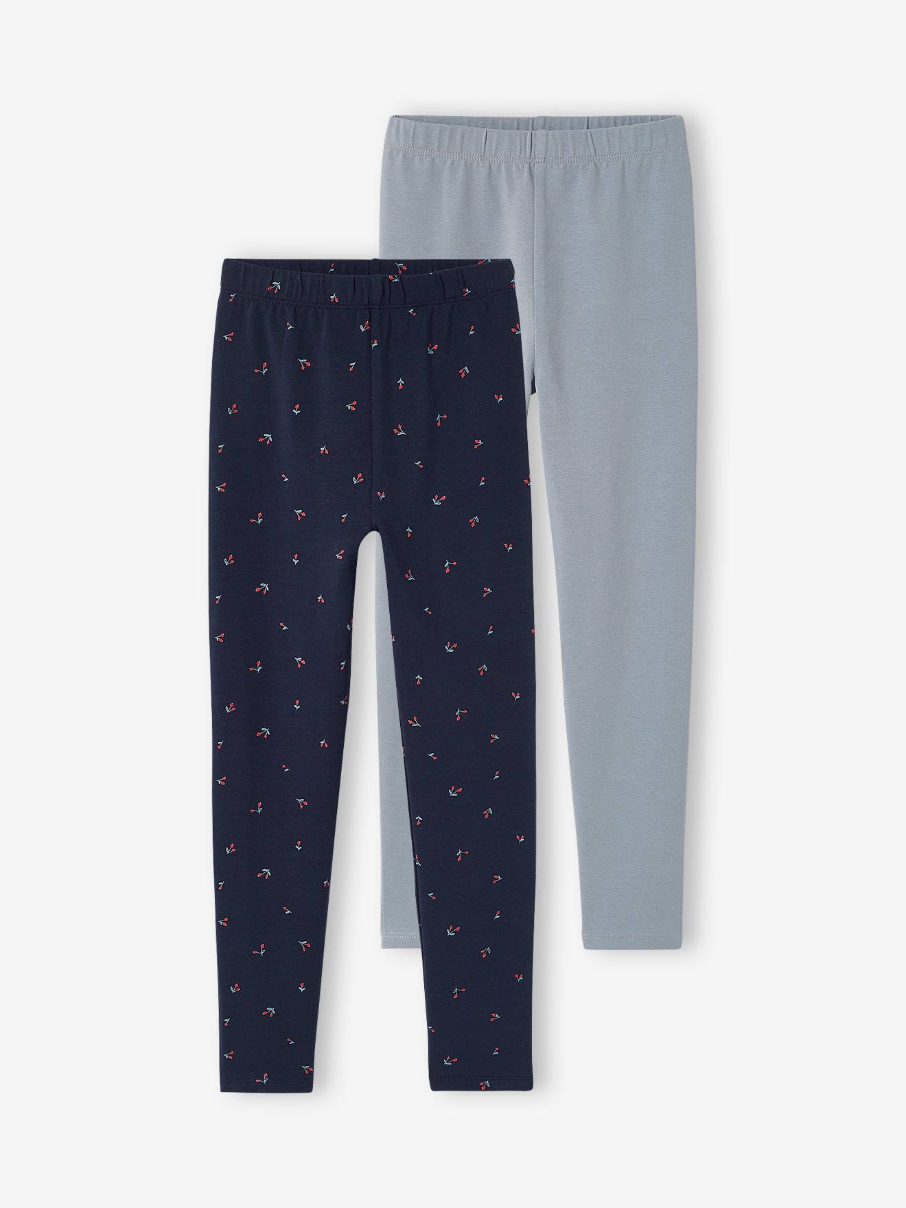 Vertbaudet 2er-Pack Mädchen Leggings BASIC - hellbraun