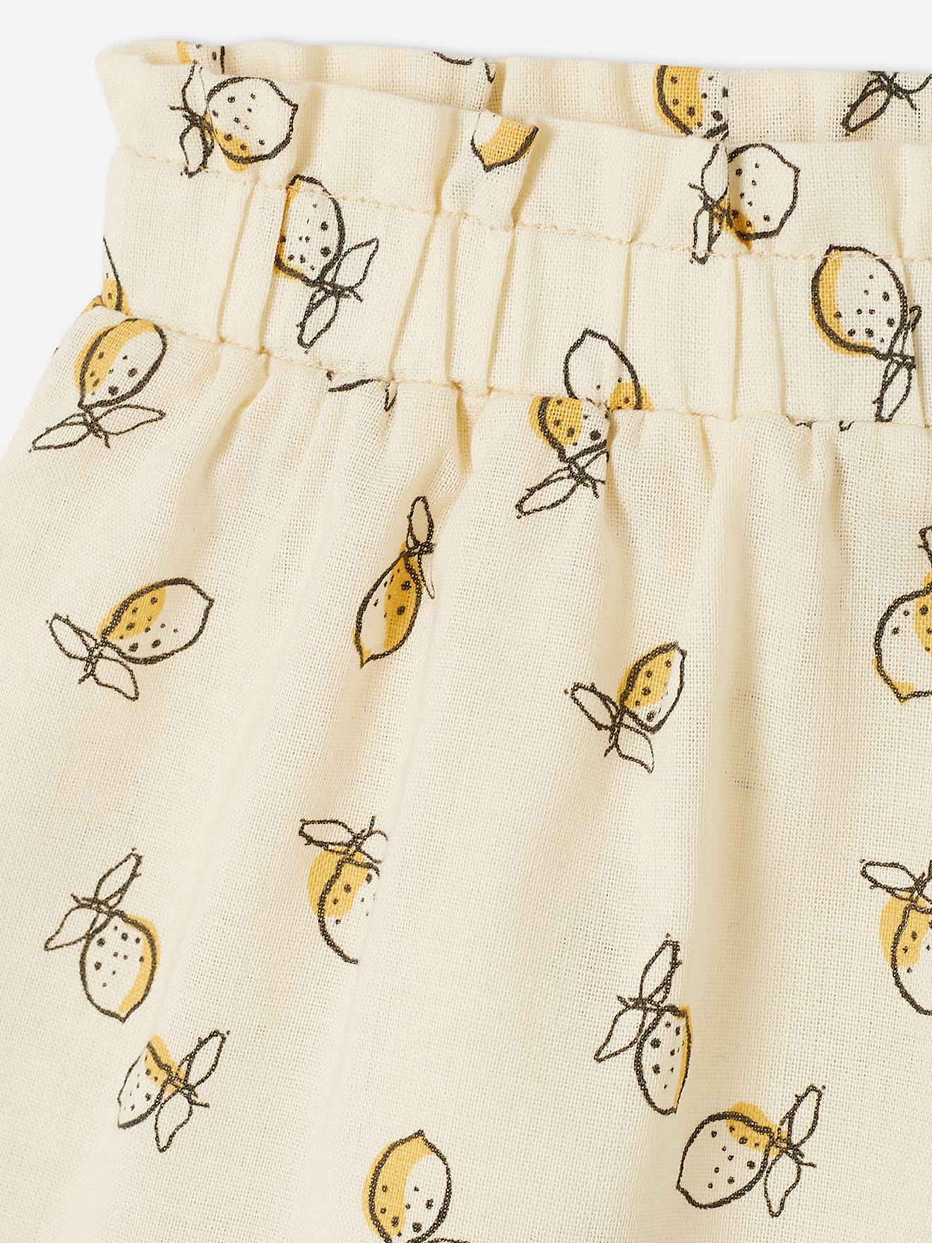 Vertbaudet Mädchen Baby Rock, Zitronen-Print - beige bedruckt