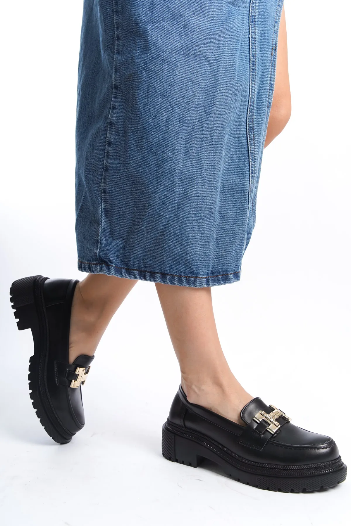 Capone Outfitters  Loafer - Schwarz - Blockabsatz