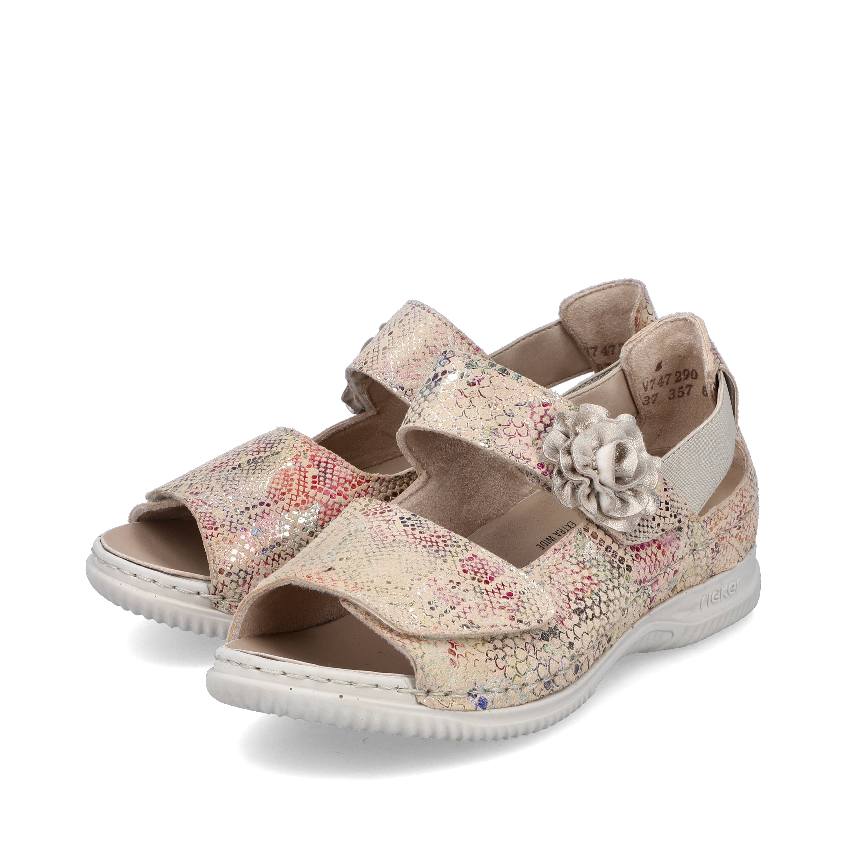 Rieker Damen Riemchensandalen multi-creme