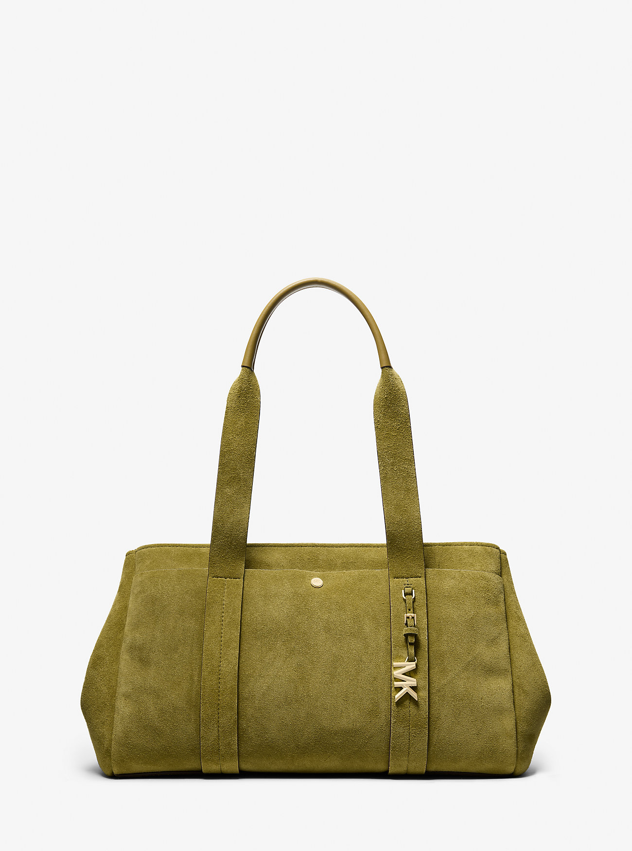 Romee Large Suede Tote Bag - PISTACHIO
