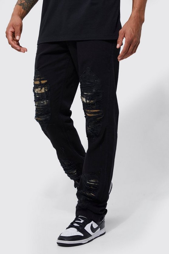 Camouflage Cargohose mit Rissen