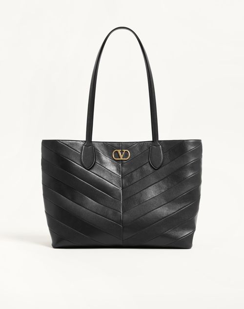 Valentino Garavani Jean Medium Shopping Bag in Nappa met Chevron-motief
