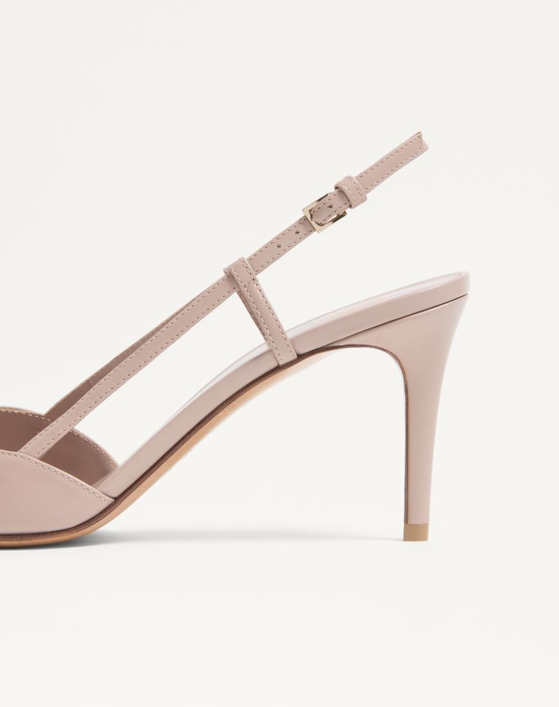 VLogo Signature Slingback Decote em pele de bezerro 80 mm