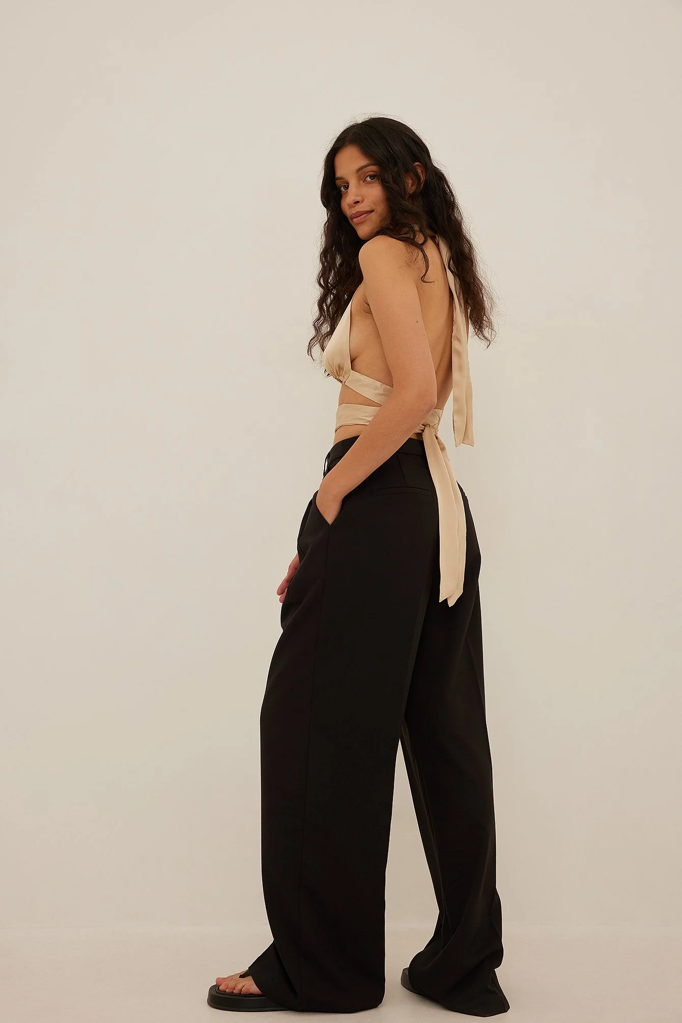 Tie Waist Satin Top