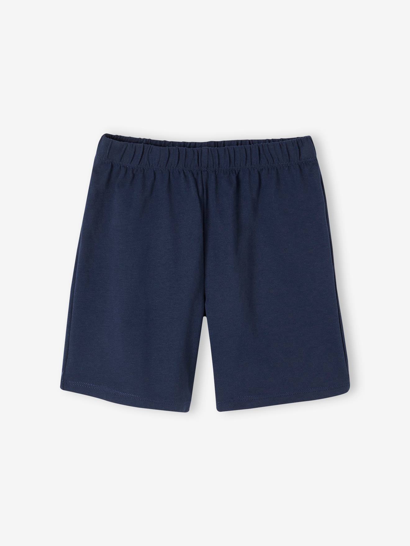 Vertbaudet 2er-Pack kurze Jungen Schlafanzüge BASICS Oeko-Tex - marine